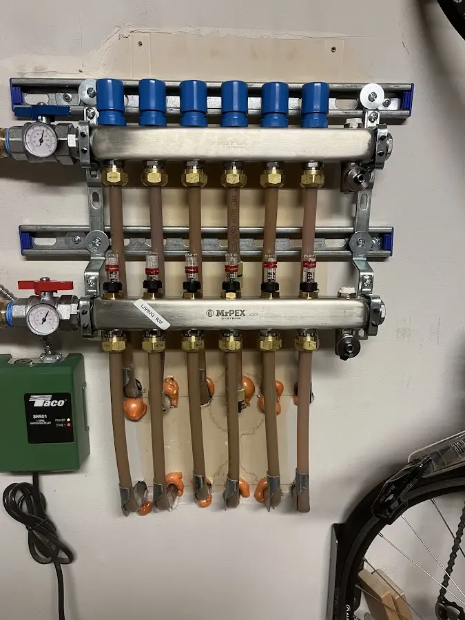 Plumber performing Gas Line Installation at a residential property in Lone Tree